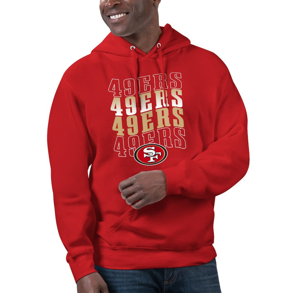 San Francisco 49ers Starter Unisex Name Drop Logo Pullover Hoodie - Scarlet sale
