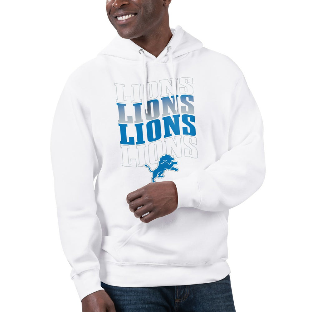 Detroit Lions Starter Unisex Name Drop Logo Pullover Hoodie - White discount
