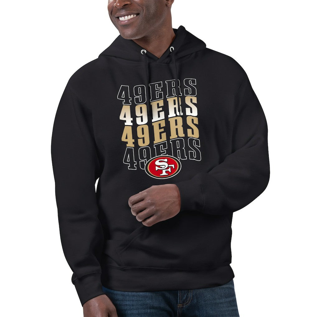 San Francisco 49ers Starter Unisex Name Drop Logo Pullover Hoodie - Black discount