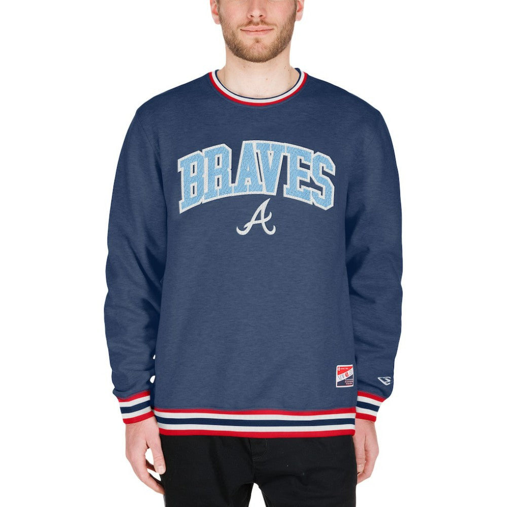 Atlanta Braves Pullover Sweatshirt - Navy | New Era