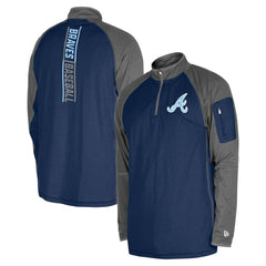 Atlanta Braves Father's Day Raglan Quarter-Zip Top - Navy | New Era