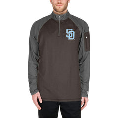 San Diego Padres Father's Day Raglan Quarter-Zip Top - Brown | New Era