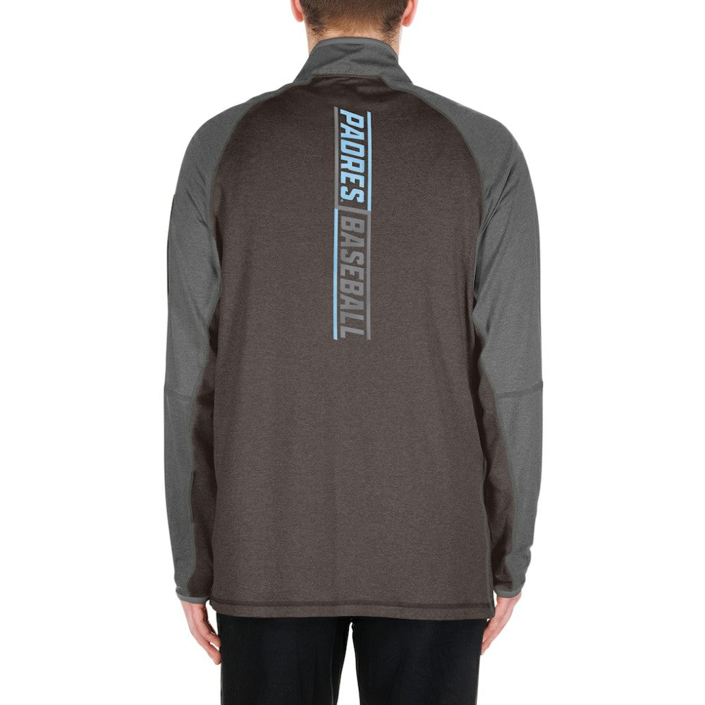 San Diego Padres Father's Day Raglan Quarter-Zip Top - Brown | New Era