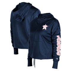 Houston Astros Women's Half-Zip Hoodie - Navy | New Era