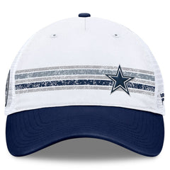 Dallas Cowboys Fundamentals Flawless Stripe Trucker Adjustable Hat - White/Navy outlet