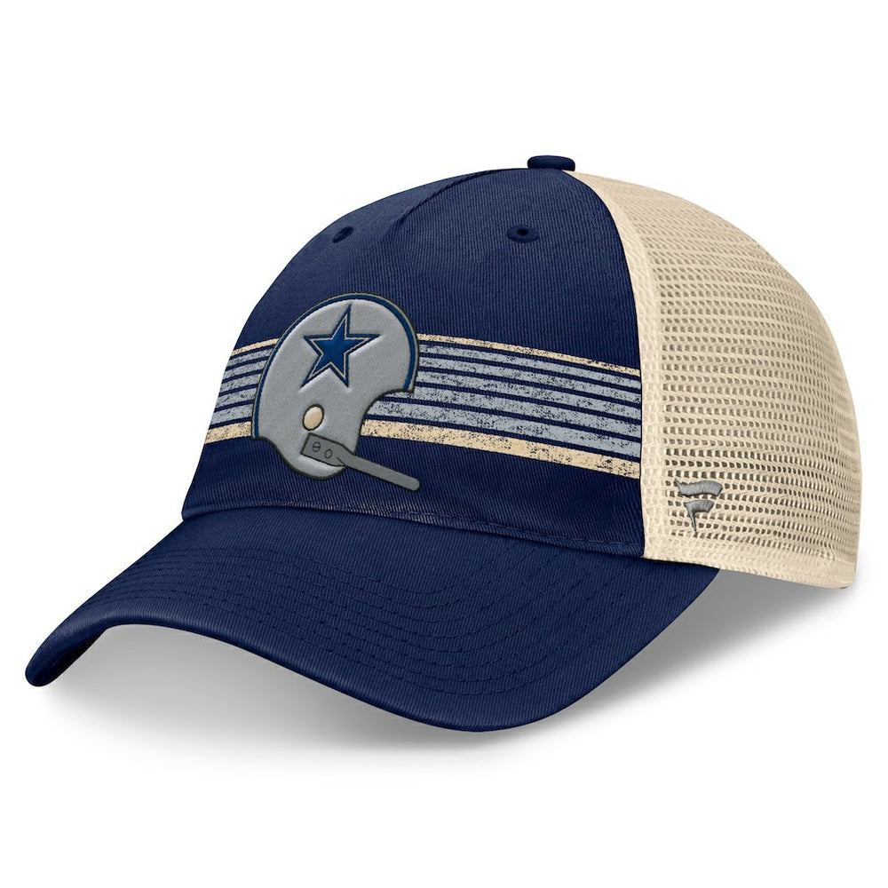 Dallas Cowboys Retro Fundamentals Stripes Trucker Adjustable Hat - Navy/Natural sale