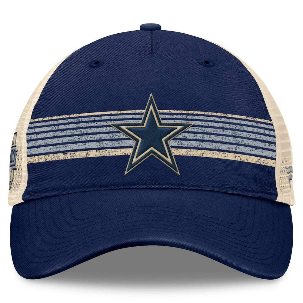 Dallas Cowboys Fundamentals Stripes Trucker Adjustable Hat - Navy/Natural on sale