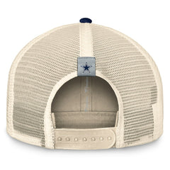 Dallas Cowboys Fundamentals Diamond Stripes Trucker Adjustable Hat - Stone/Navy cheap