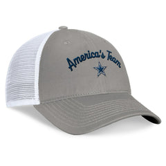 Dallas Cowboys Women's Fundamentals Slogan Trucker Adjustable Hat - Gray/White on sale