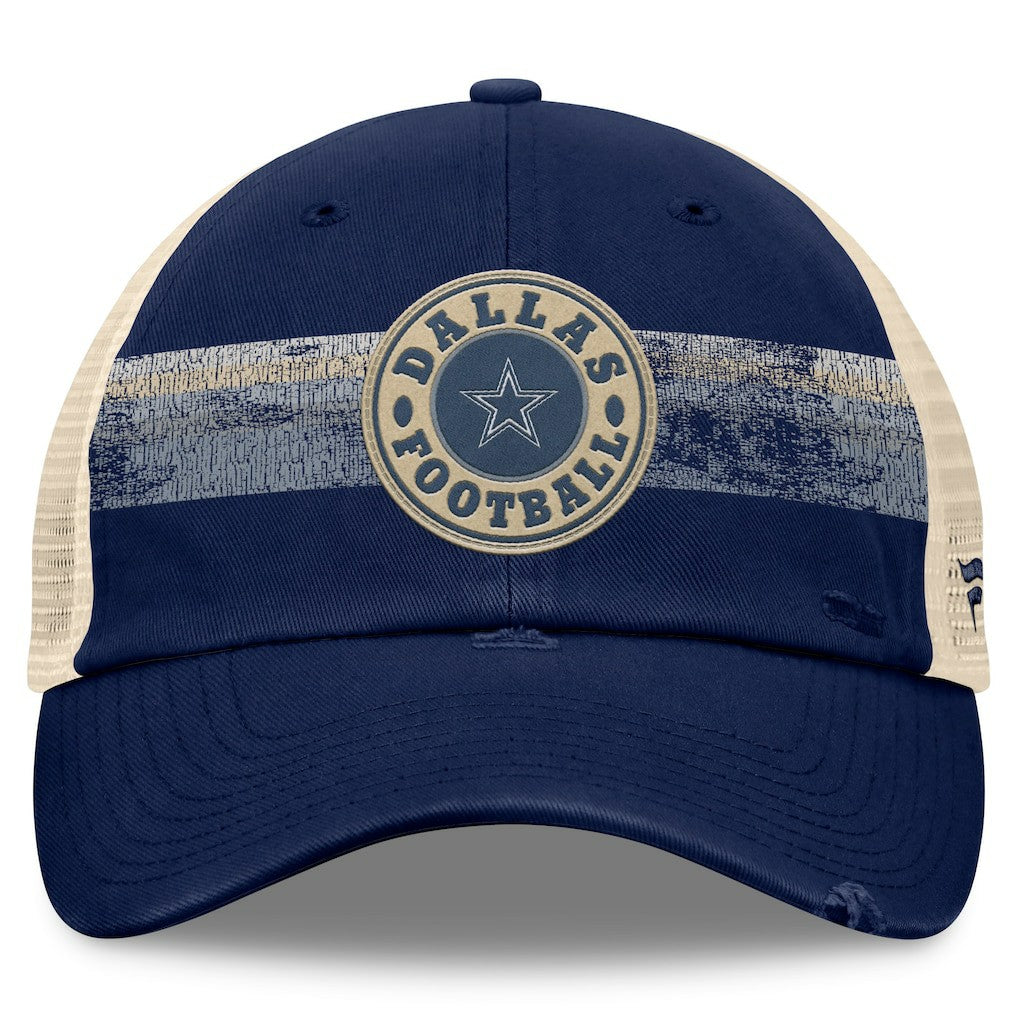 Dallas Cowboys Heritage Facemask Trucker Adjustable Hat - Navy/Natural for sale