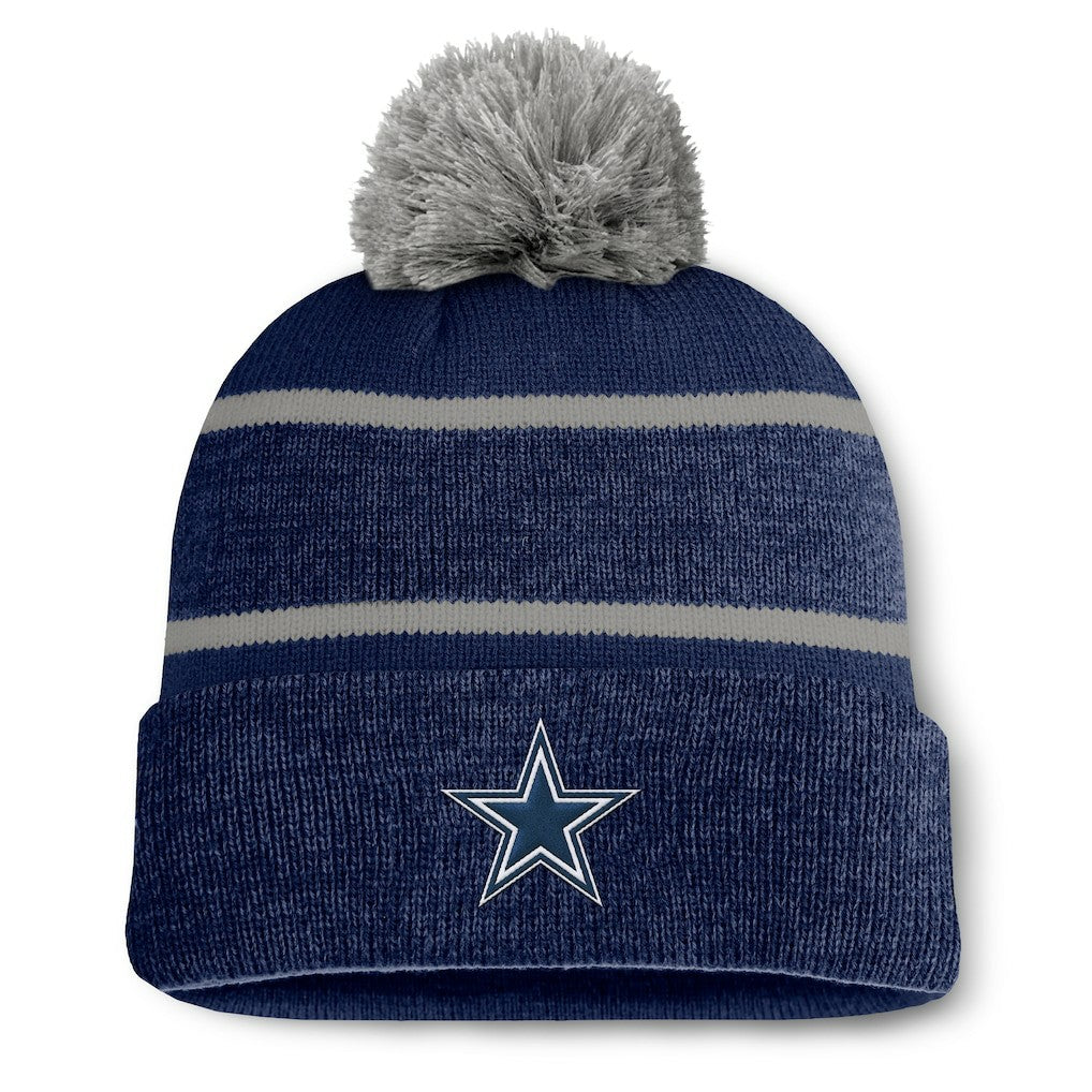 Dallas Cowboys Fundamentals Holding Cuffed Knit Hat with Pom - Navy outlet