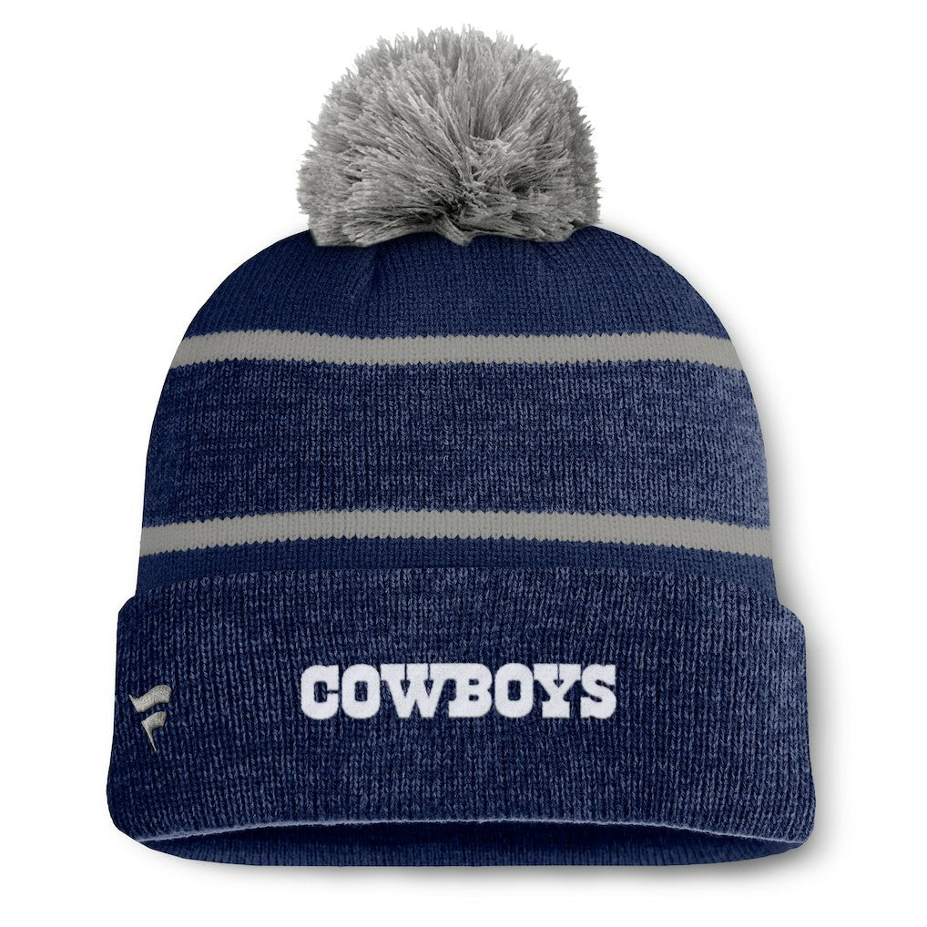 Dallas Cowboys Fundamentals Holding Cuffed Knit Hat with Pom - Navy outlet