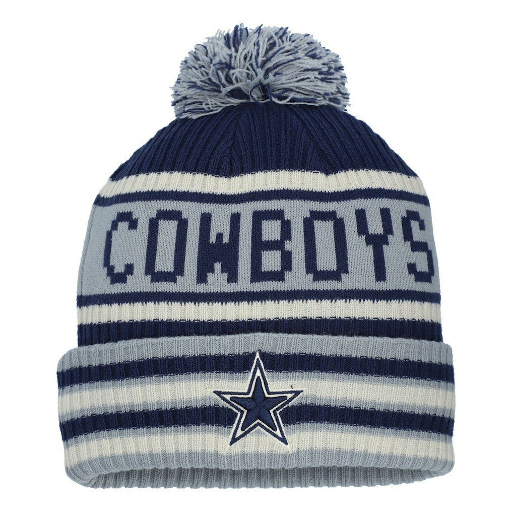 Dallas Cowboys Heritage Blindside Cuffed Knit Hat with Pom - Navy cheap