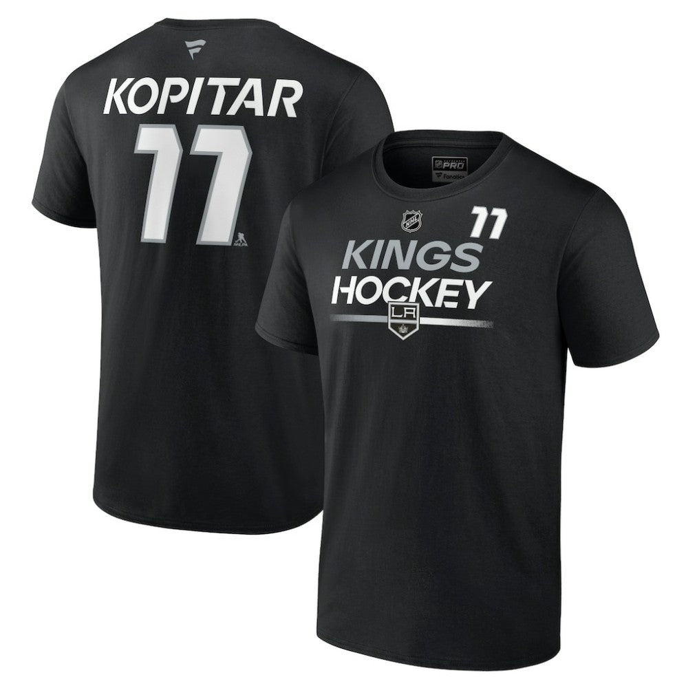 Anze Kopitar Los Angeles Kings Fanatics  Authentic Pro Prime Name & Number T-Shirt Black