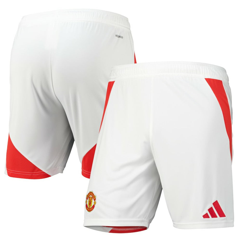 Manchester United 2024/25 Home Replica AEROREADY Shorts - White | Adidas outlet
