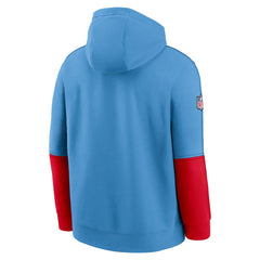 Tennessee Titans Oilers Throwback Alternate Logo Club Tri-Blend Pullover Hoodie - Light Blue | Nike outlet