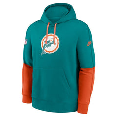 Miami Dolphins Throwback Logo Club Tri-Blend Pullover Hoodie - Aqua | Nike online