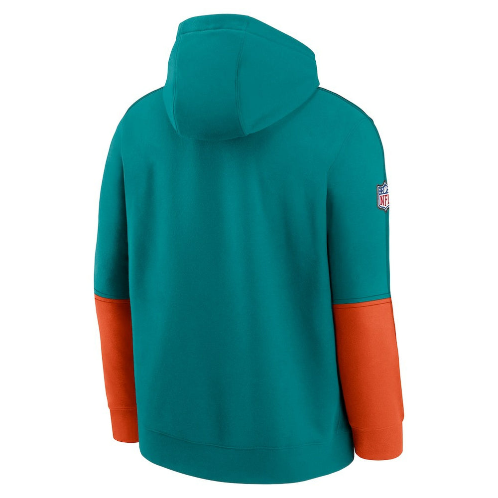 Miami Dolphins Throwback Logo Club Tri-Blend Pullover Hoodie - Aqua | Nike online