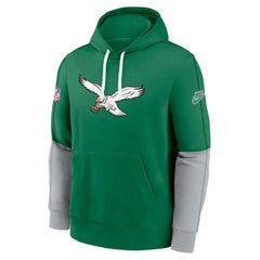 Philadelphia Eagles Throwback Logo Club Tri-Blend Pullover Hoodie - Kelly Green | Nike cheap