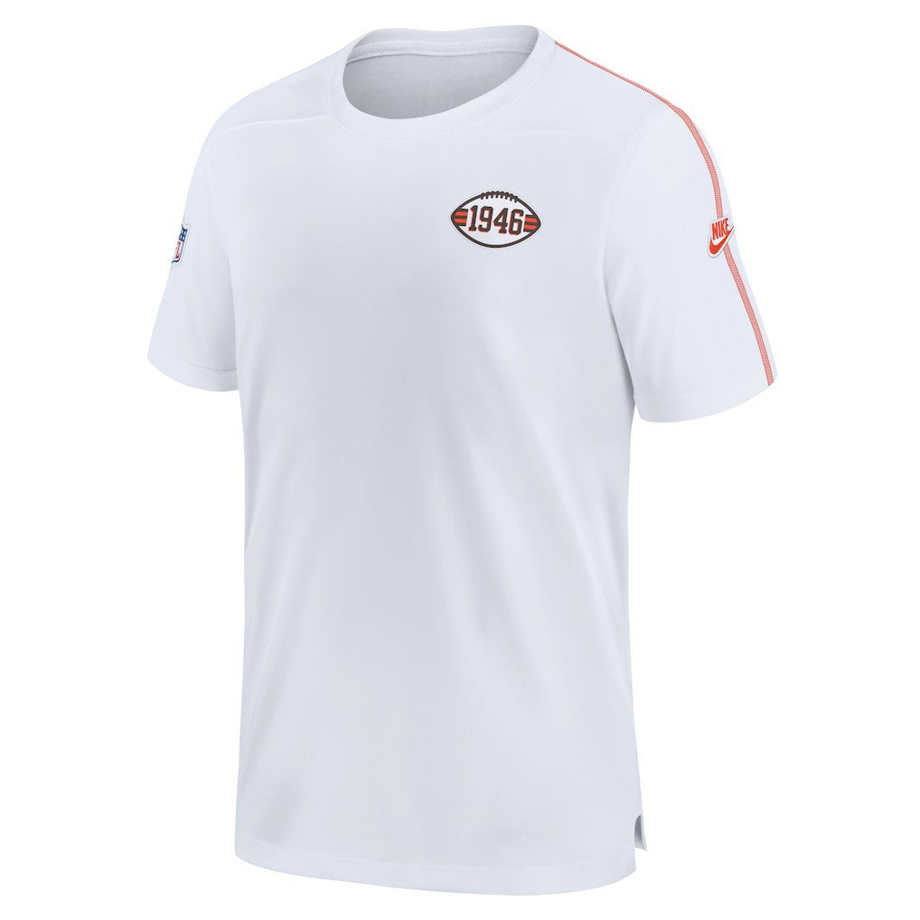 Cleveland Browns Sideline Alternate Logo Coach Performance T-Shirt - White | Nike on sale