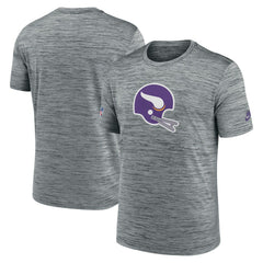 Minnesota Vikings Sideline Velocity Throwback Logo Dri-FIT T-Shirt - Gray | Nike cheap