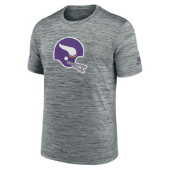 Minnesota Vikings Sideline Velocity Throwback Logo Dri-FIT T-Shirt - Gray | Nike cheap