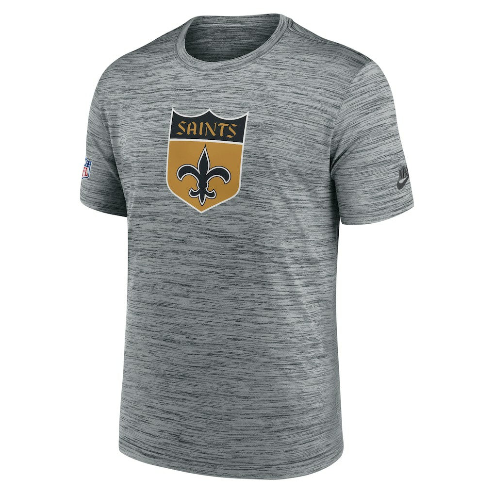 New Orleans Saints Sideline Velocity Throwback Logo Dri-FIT T-Shirt - Gray | Nike sale
