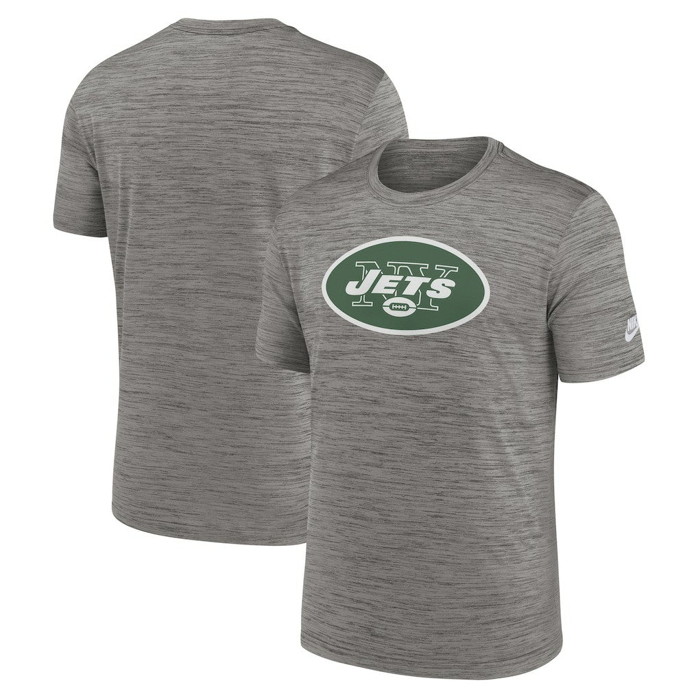 New York Jets Sideline Velocity Throwback Logo Dri-FIT T-Shirt - Gray | Nike online