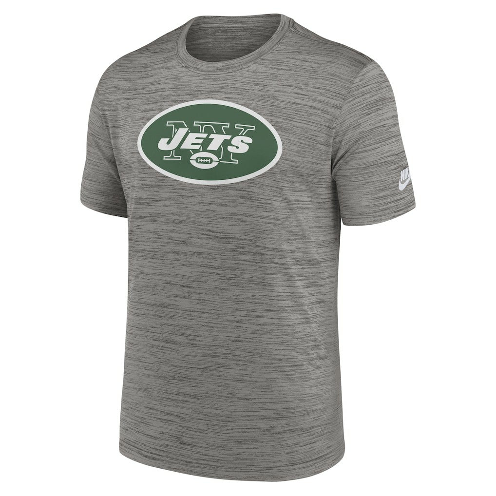 New York Jets Sideline Velocity Throwback Logo Dri-FIT T-Shirt - Gray | Nike online