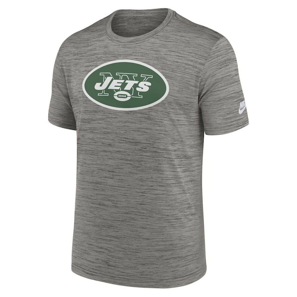 New York Jets Sideline Velocity Throwback Logo Dri-FIT T-Shirt - Gray | Nike online