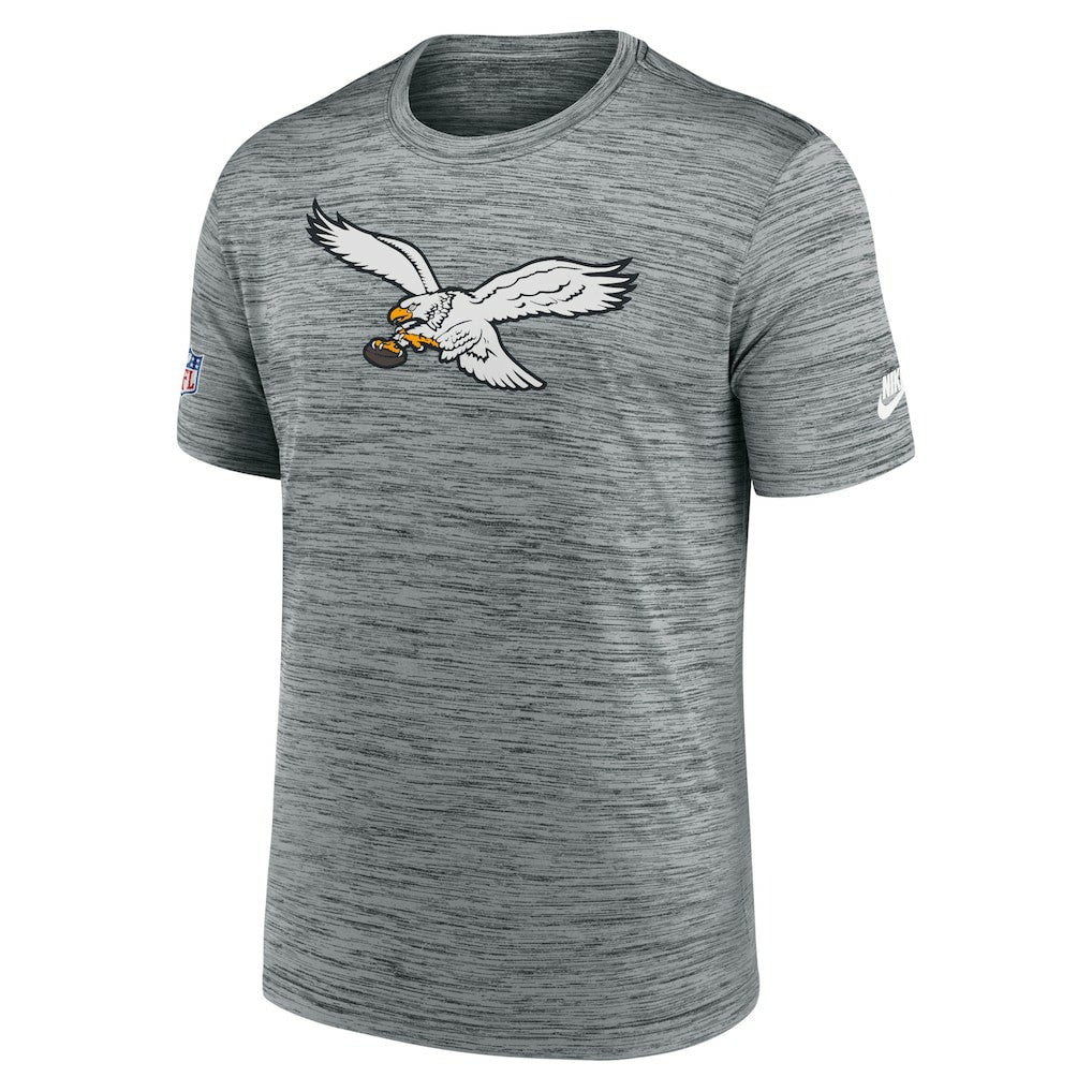 Philadelphia Eagles Sideline Velocity Throwback Logo Dri-FIT T-Shirt - Gray | Nike online