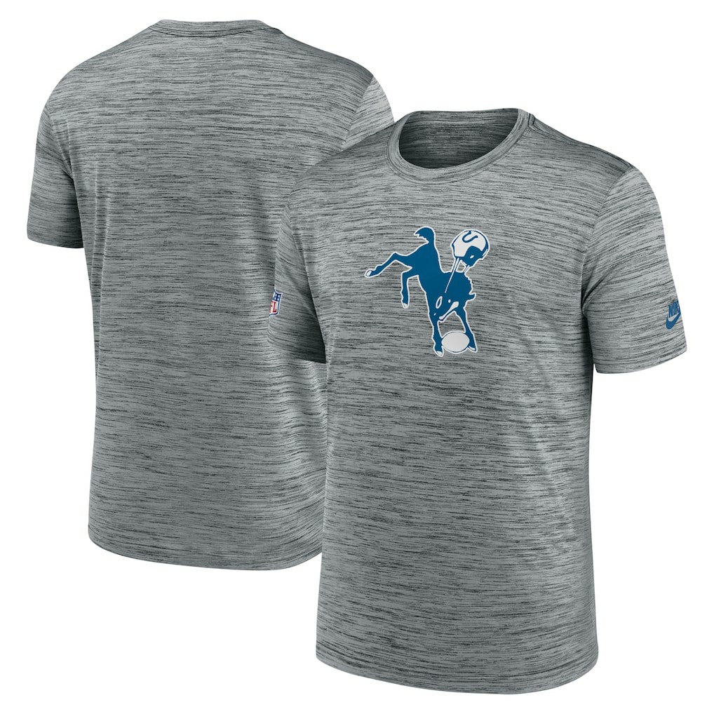 Indianapolis Colts Sideline Velocity Throwback Logo Dri-FIT T-Shirt - Gray | Nike on sale