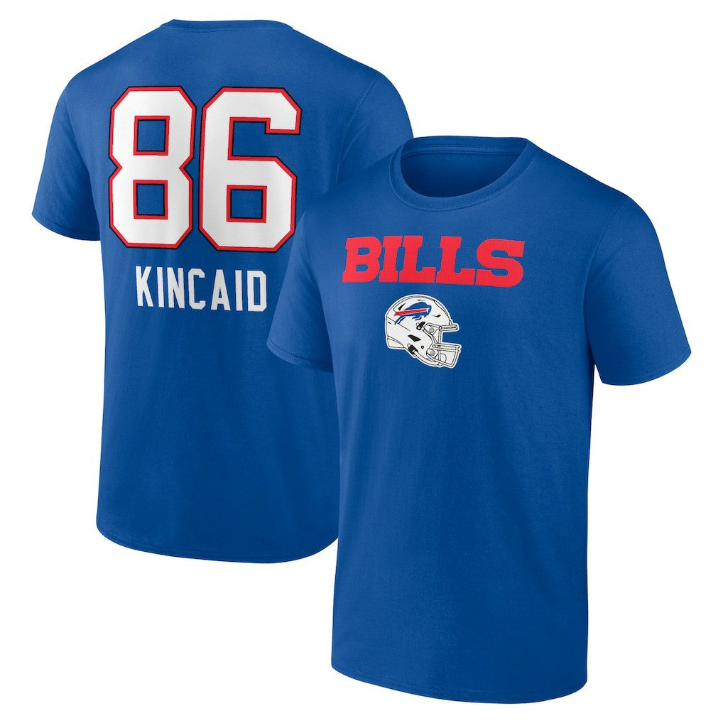 Dalton Kincaid Buffalo Bills Team Wordmark Player Name & Number T-Shirt - Royal for sale