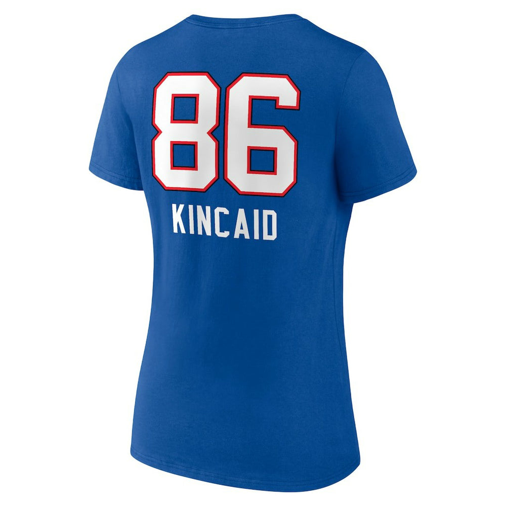 Dalton Kincaid Buffalo Bills Women's Team Wordmark Player Name & Number V-Neck T-Shirt - Royal outlet