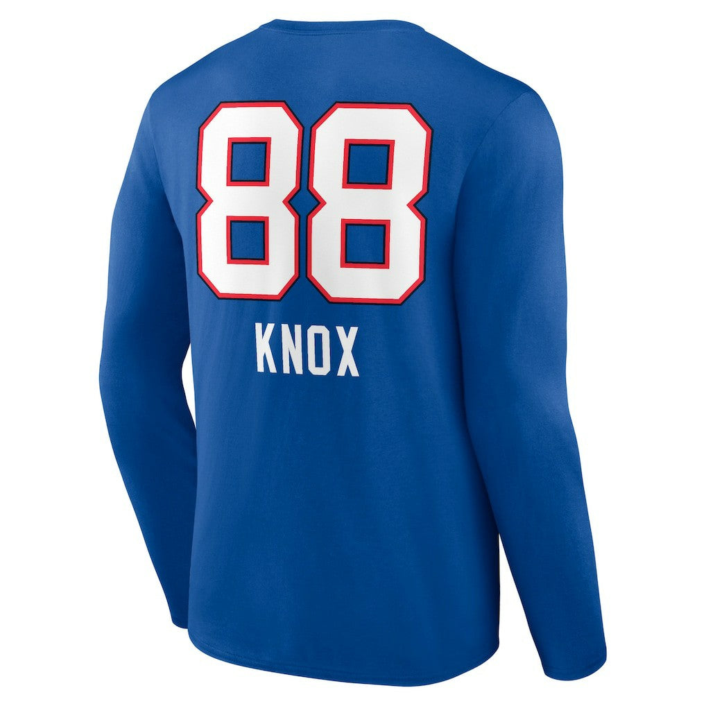 Dawson Knox Buffalo Bills Team Wordmark Player Name & Number Long Sleeve T-Shirt - Royal for sale