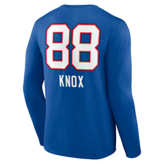 Dawson Knox Buffalo Bills Team Wordmark Player Name & Number Long Sleeve T-Shirt - Royal for sale