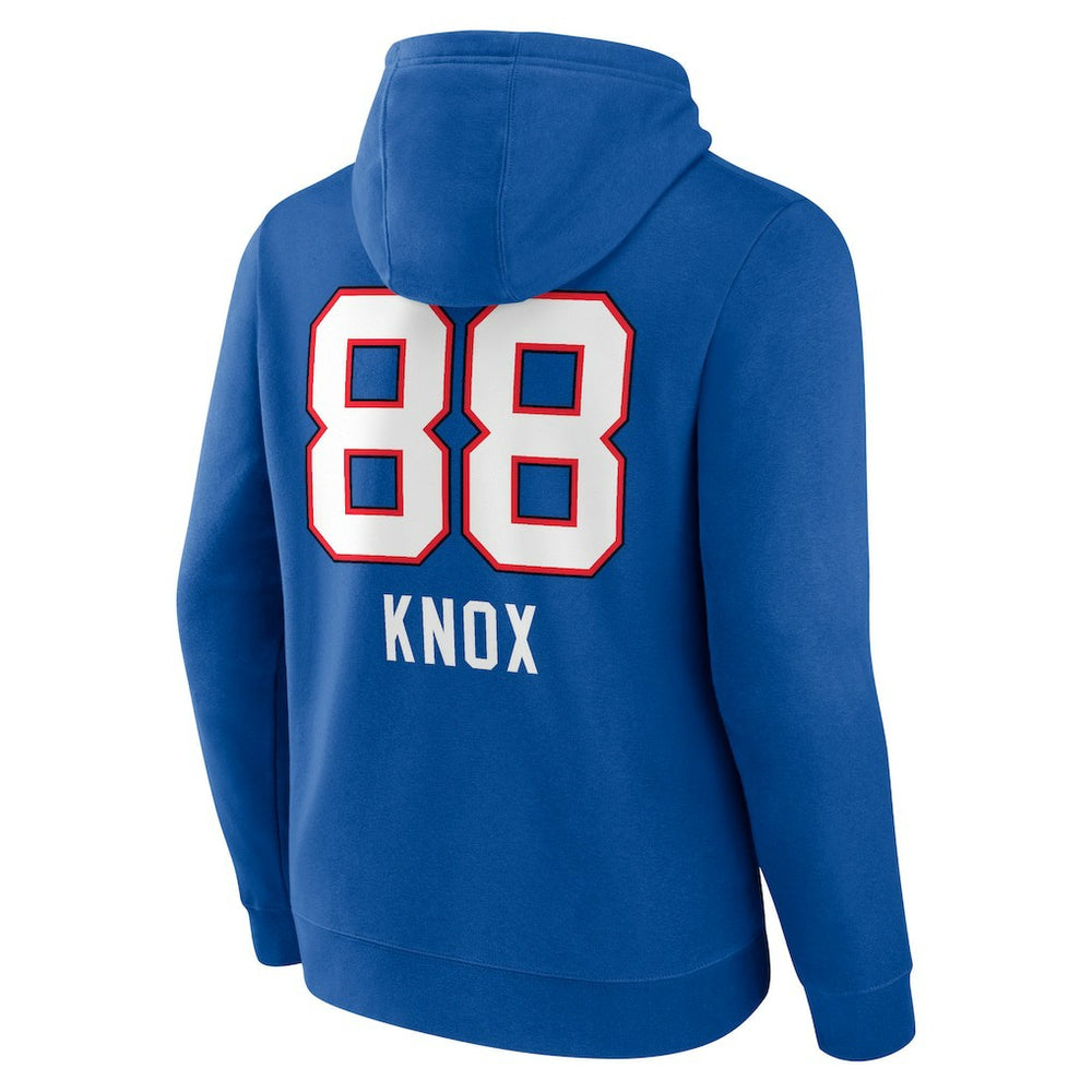 Dawson Knox Buffalo Bills Team Wordmark Player Name & Number Pullover Hoodie - Royal outlet