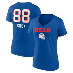 Dawson Knox Buffalo Bills Women's Team Wordmark Player Name & Number V-Neck T-Shirt - Royal online