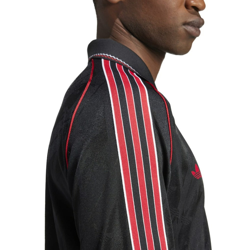 Manchester United Originals Lifestyler Long Sleeve Jersey - Black | Adidas cheap