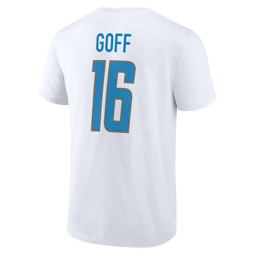 Jared Goff Detroit Lions Icon Player Name & Number T-Shirt - White outlet