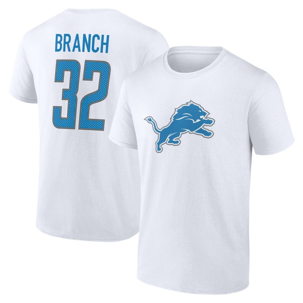 Brian Branch Detroit Lions Icon Player Name & Number T-Shirt - White online