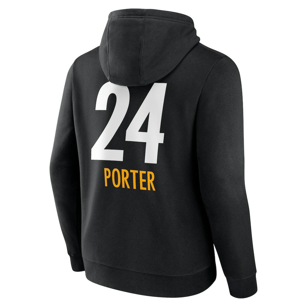Joey Porter Jr. Pittsburgh Steelers Team Wordmark Player Name & Number Pullover Hoodie - Black cheap