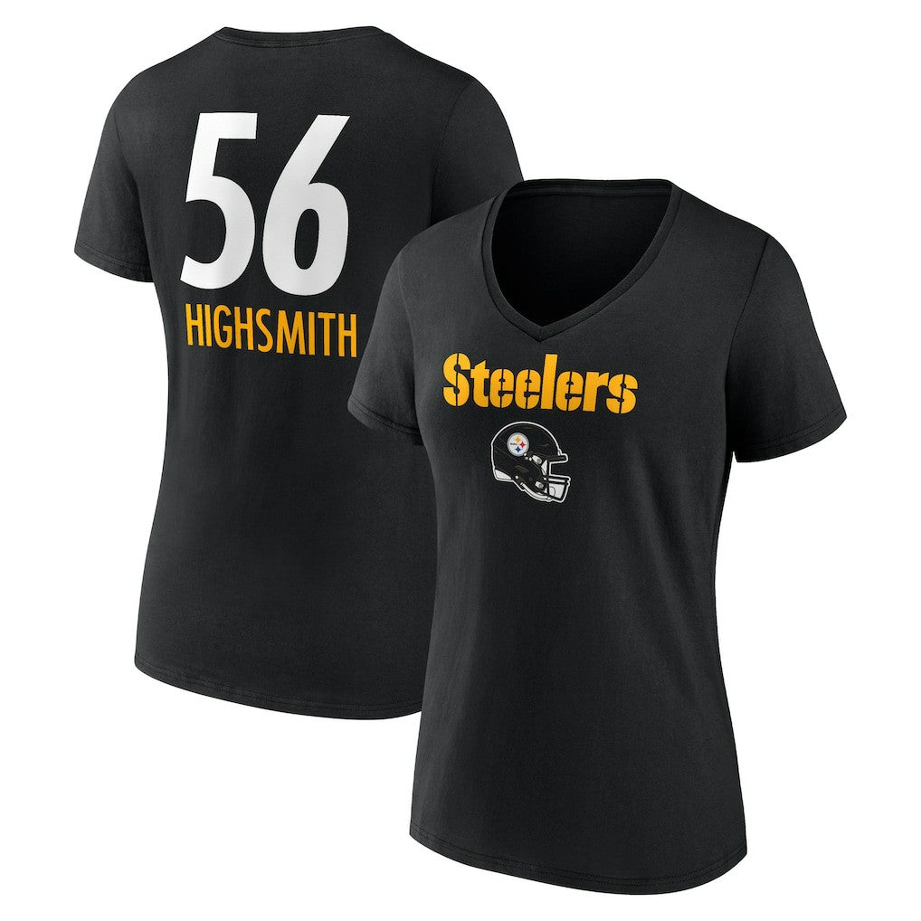 Alex Highsmith Pittsburgh Steelers Women's Team Wordmark Player Name & Number V-Neck T-Shirt - Black sale