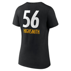 Alex Highsmith Pittsburgh Steelers Women's Team Wordmark Player Name & Number V-Neck T-Shirt - Black sale