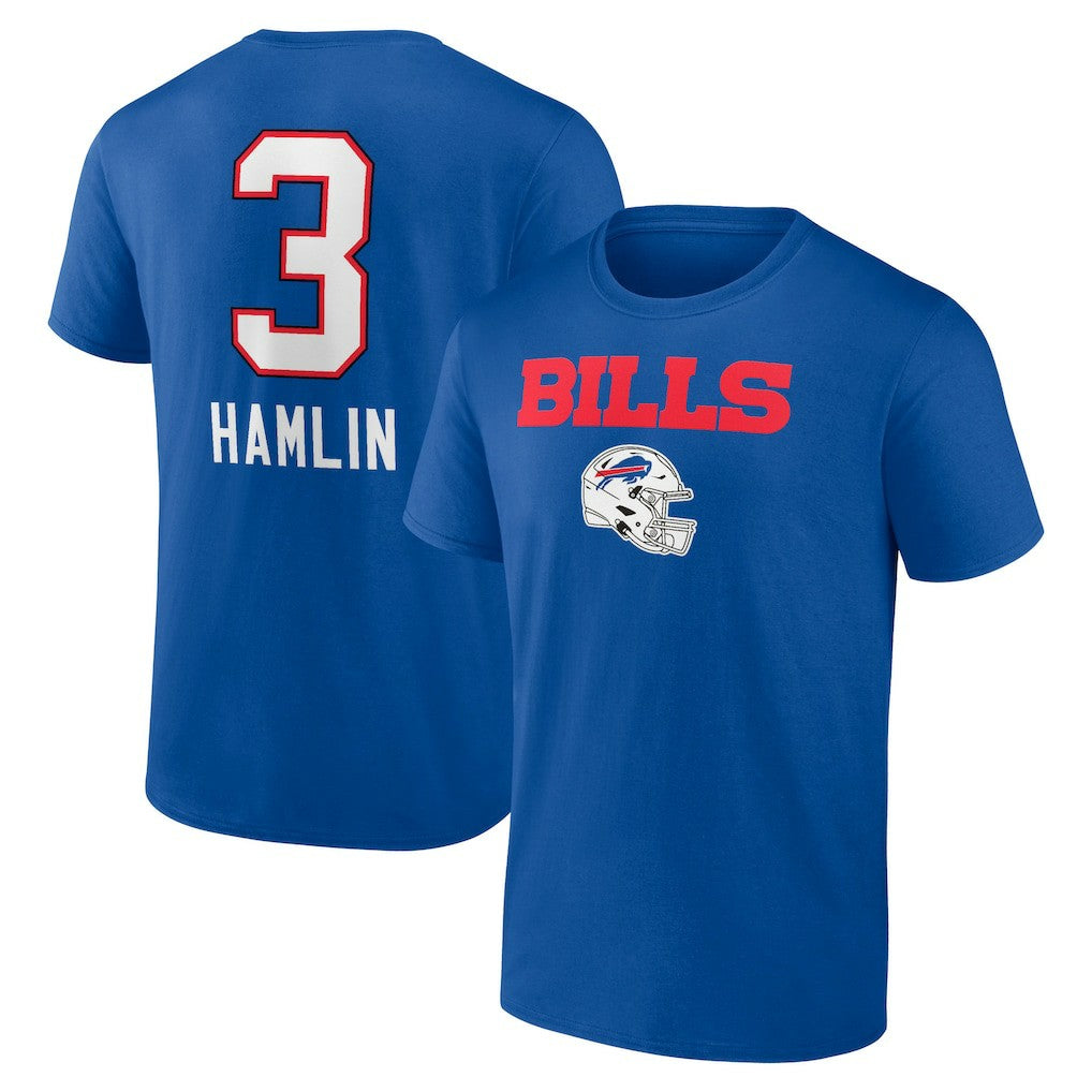 Damar Hamlin Buffalo Bills Team Wordmark Player Name & Number T-Shirt - Royal discount