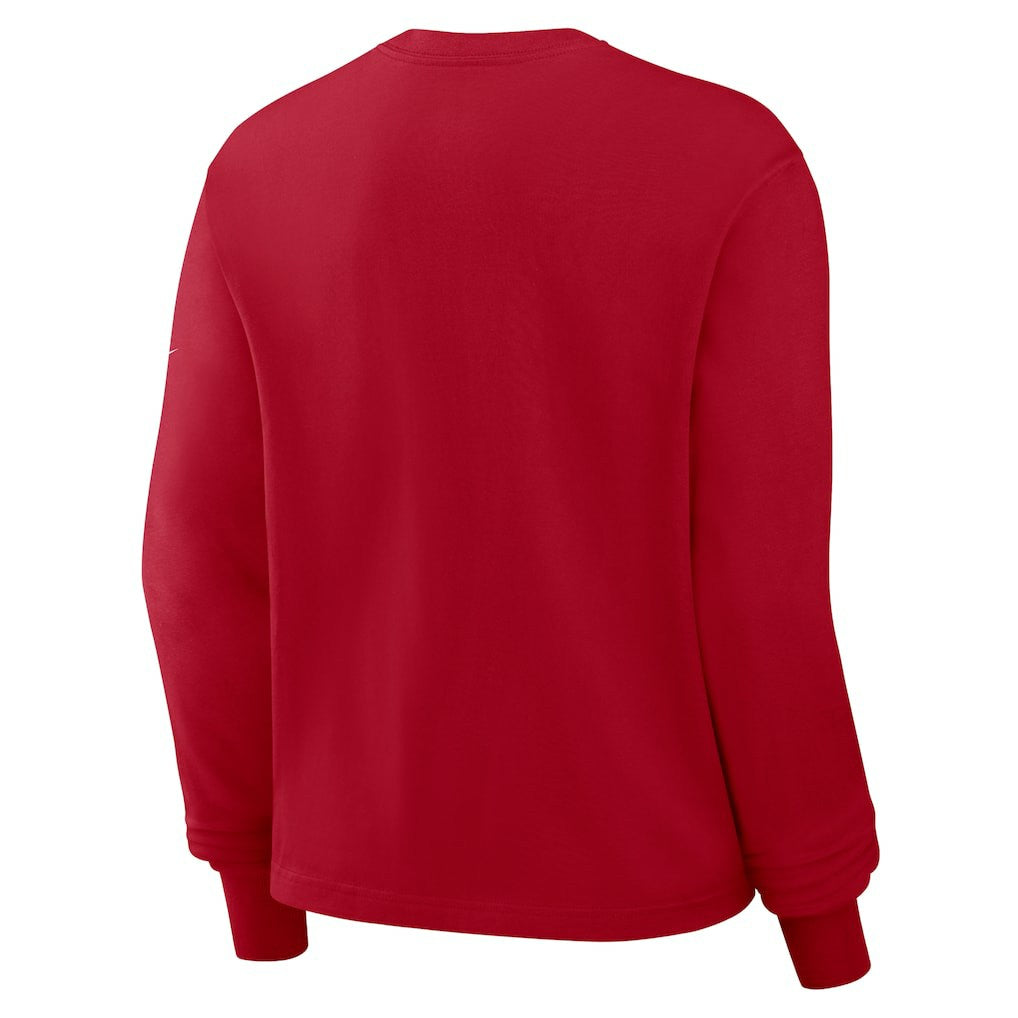 San Francisco 49ers Women's Boxy Long Sleeve T-Shirt - Scarlet | Nike outlet