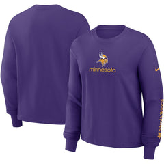 Minnesota Vikings Women's Boxy Long Sleeve T-Shirt - Purple | Nike for sale