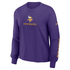 Minnesota Vikings Women's Boxy Long Sleeve T-Shirt - Purple | Nike for sale