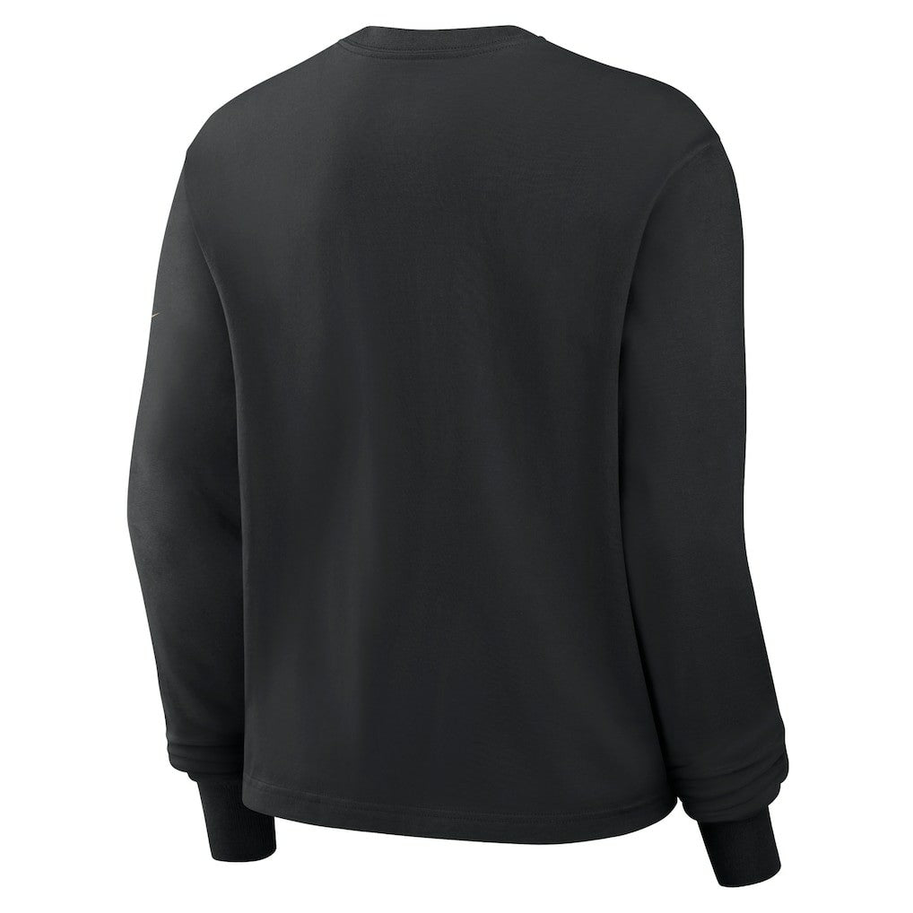 New Orleans Saints Women's Boxy Long Sleeve T-Shirt - Black | Nike outlet