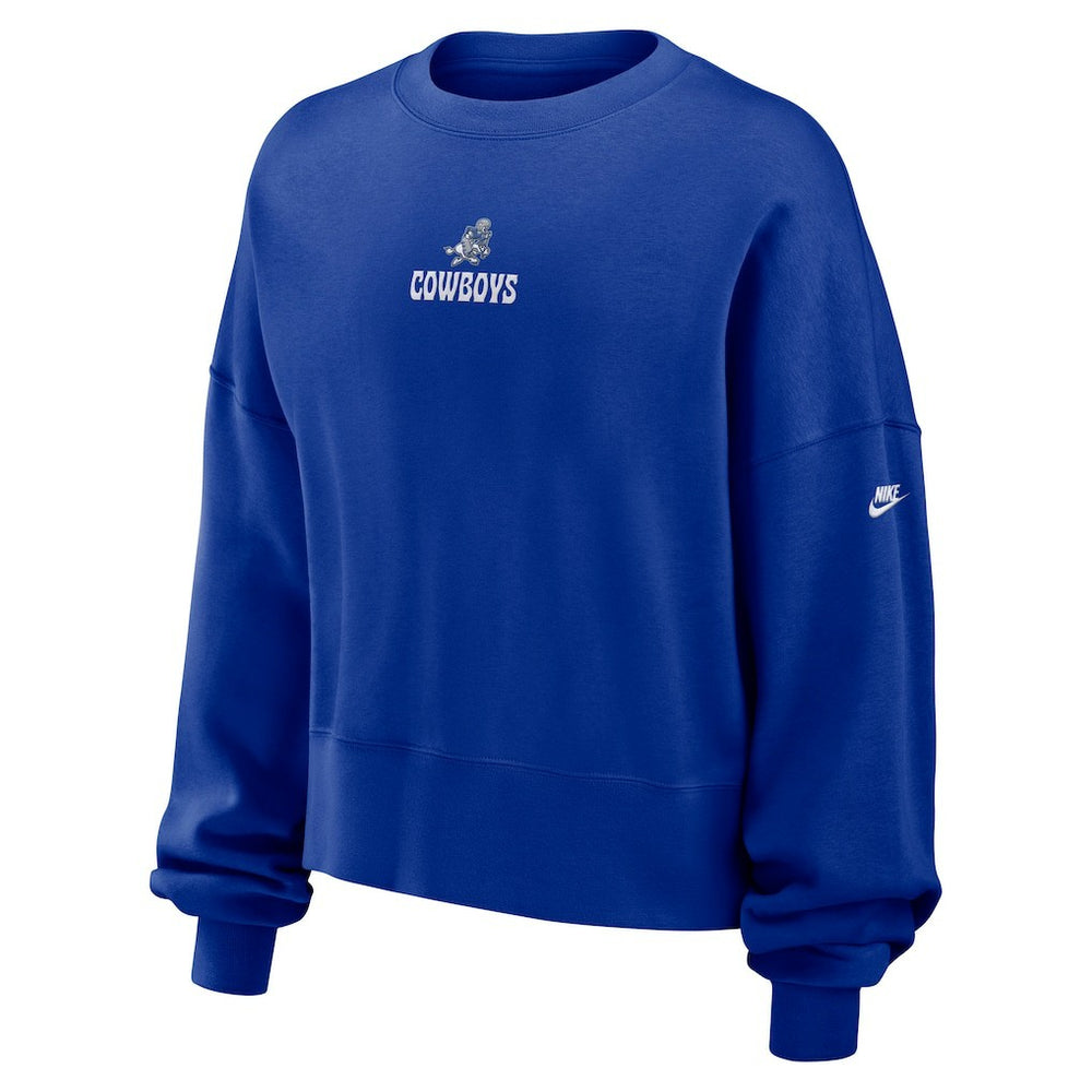 Dallas Cowboys Women's Oversized Rewind Pullover Sweatshirt - Royal | Nike outlet